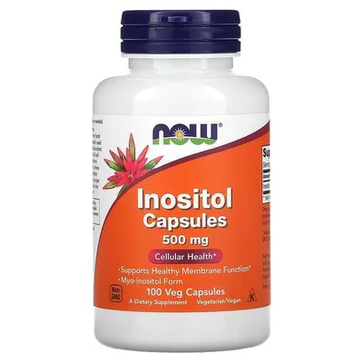 NOW Inositol for Cellular Function and Neurotransmitter Balance Support, Capsules - 100 Count