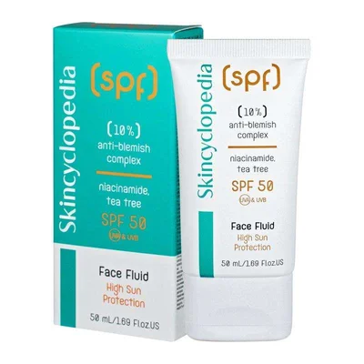 Skincyclopedia SPF 50 Anti-Blemish Face Fluid — Niacinamide & Tea Tree, 50ml
