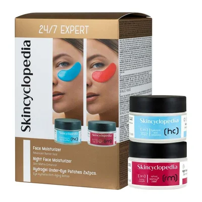 Skincyclopedia 24/7 Expert Set — Day Moisturizer + Night Retinol/Matrixyl Moisturizer + Under-Eye Patches