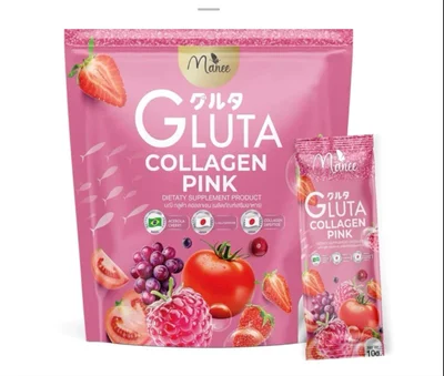 Manee Gluta Collagen Pink, Skin Health & Radiance Supplement, 30 Count