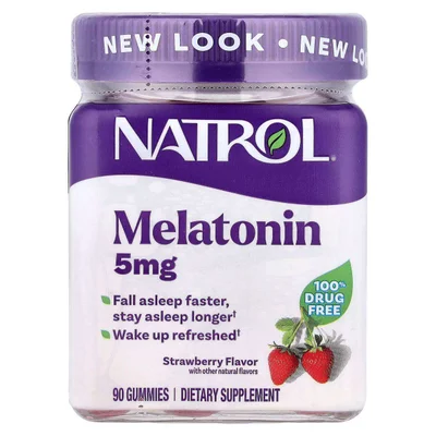 ناترول (Natrol) ميلاتونين لدعم النوم، أقراص قابلة للمضغ - 90 قطعة