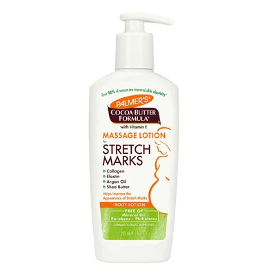 Palmer's Stretch Mark Massage Lotion with Cocoa Butter & Vitamin E, Improves Skin Elasticity - 250ml Bottle