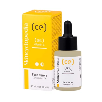 Skincyclopedia Vitamin C Face Serum, Antioxidant Protection & Brightening, 20% Vitamin C - 30ml