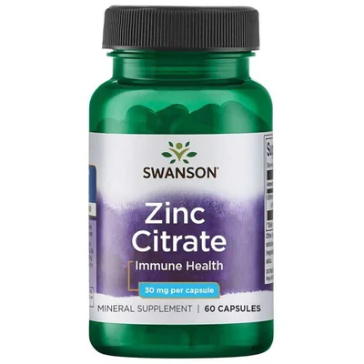 Swanson Zinc Citrate Immune Support, Capsules - 60 Count