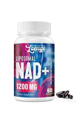 Laevigo NAD+ Supplement for Cellular Energy & Metabolism Support, Softgels - 60 Count