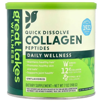 Various Brands Supplements Quick Dissolve Collagen Peptides for Daily Wellness - 198g