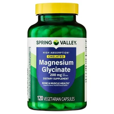 Spring Valley Magnesium Glycinate Supplement, Capsules - 120 Count