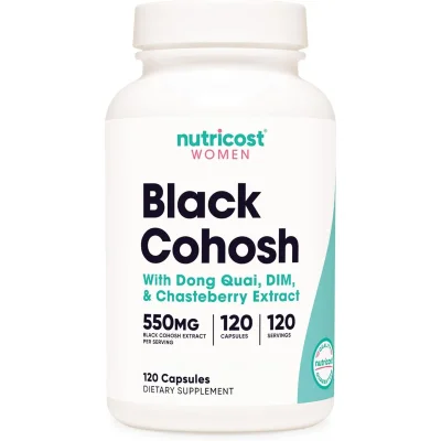 نيوتريكوست (Nutricost) مكمل صحة المرأة مع خلاصة البلاك كوهوش، دونغ كواي، DIM، وتشاستبيري، كبسولات - 120 كبسولة