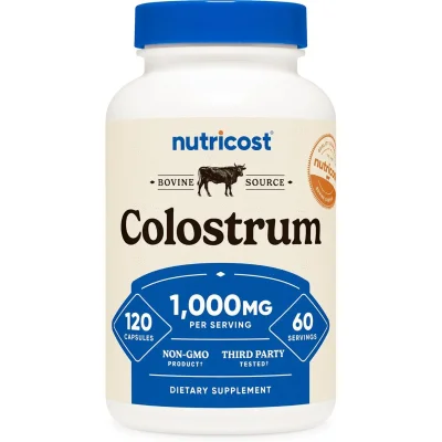 Nutricost Colostrum for Immune and Gut Health Support, Capsules - 120 Count