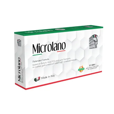 Microlano Gut Health Probiotic & Prebiotic Supplement, 30 Tablets