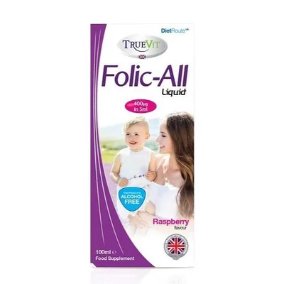 Truevit Folic Acid Supplement, Liquid - 100ml