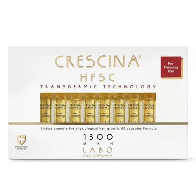 كريسـينا (Crescina) علاج تساقط الشعر للرجال 1300، 20 أمبولة