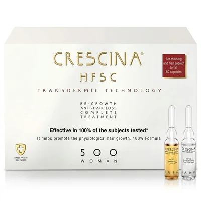 كريستينا (Crescina) علاج تساقط الشعر للنساء، 500، أمبولات - 30 × 3.5 مل