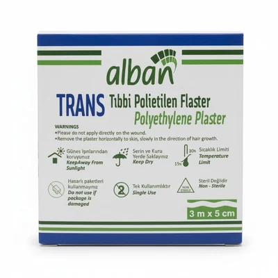 Alban Trans Surgical Adhesive Tape for Dressings by Alban - 3m x 5cm