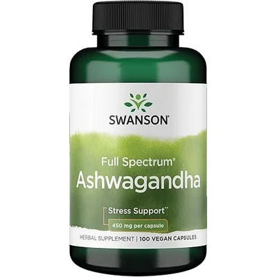 Swanson Ashwagandha Stress Management Capsules by Swanson - 100 Capsules