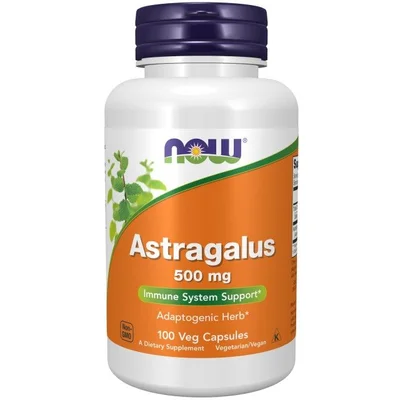 NOW Astragalus Extract, Supports Immune System & Vitality, 500mg Capsules - 100 Count