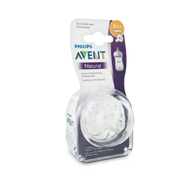 Avent Natural 6m+ 2 Flow Teats by Company 1 - Pack of 2