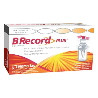 B record plus Multivitamin & Amino Acid Supplement for Energy and Recovery Vials by Alfasigma