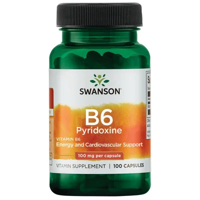 Swanson Vitamin B6 Pyridoxine 100 mg 100 Capsules