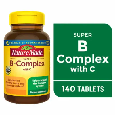 Nature Made B-Complex With C, Supports Energy, Nervous System & Immune Health, Tablets - 140 Count
