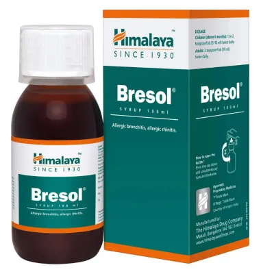 Himalaya Bresol Syrup, Supports Respiratory Health & Alleviates Allergic Rhinitis - 100ml