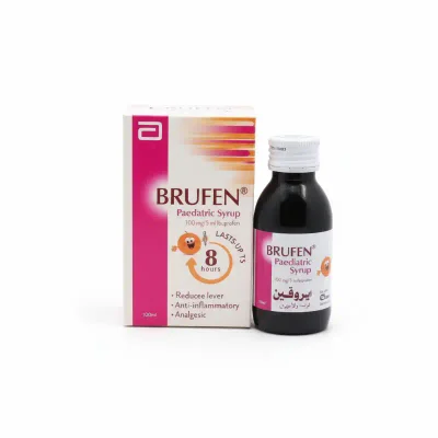 Brufen Syrup for Pain, Inflammation & Fever Relief, 100mg/5ml - 100ml