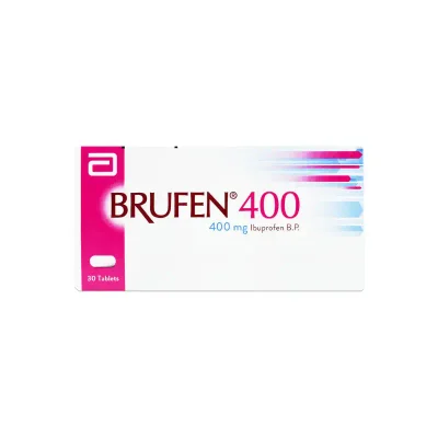 Brufen Ibuprofen Tablets for Pain Relief, Anti-inflammatory & Fever Reduction, 400mg - 30 Tablets
