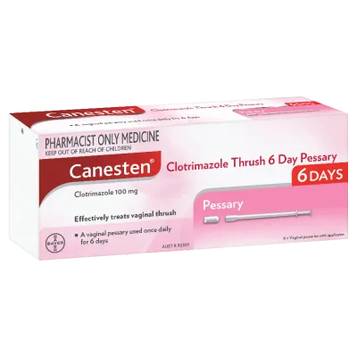 Canestene Vaginal Tablets, Treats Fungal Infections - 6 Tablets