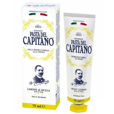 كابيتانو (Capitano) معجون أسنان بالليمون الصقلي، لتنظيف الأسنان وانتعاش النفس - 75 مل