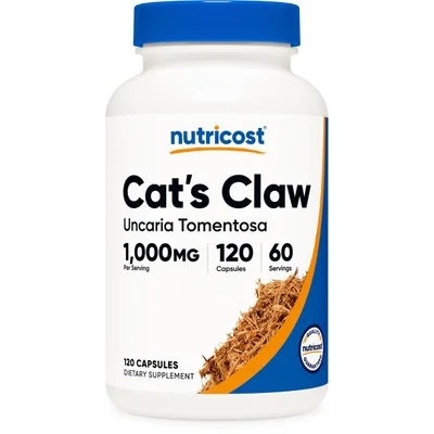 Nutricost Cat's Claw Herbal Supplement, Immune Support & Anti-inflammatory, 1000mg Capsules - 120 Count