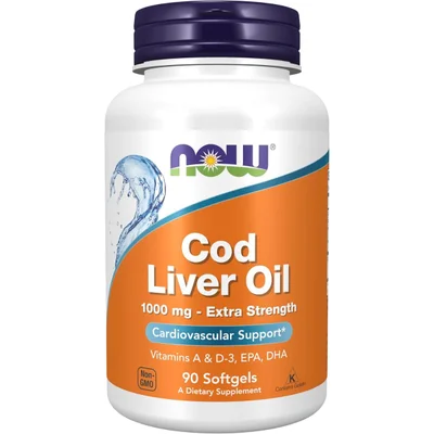 NOW Cod Liver Oil 1000mg 90 Softgels
