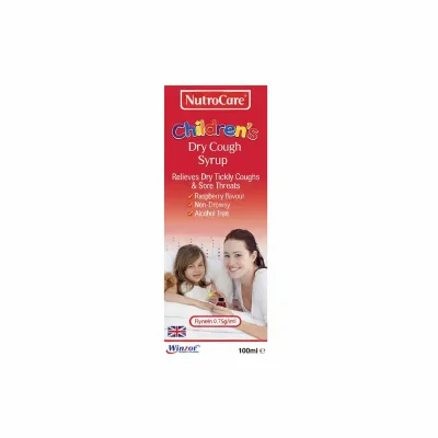 Nutracare Winzor Children's Dry Cough Syrup, Soothing Relief for Dry Coughs & Irritated Throats, Syrup - 100ml