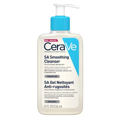 سيرافي (CeraVe) غسول SA لتنعيم البشرة، يقشر وينظف بلطف لتنعيم ملمس البشرة الخشنة وإزالة الشوائب واستعادة حاجز البشرة الطبيعي، 236 مل