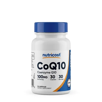 Nutricost Coenzyme Q10 (CoQ10) Supplement, Antioxidant & Cardiovascular Health Support, Capsules, 100mg - 30 Count