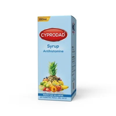 سيبروداد (Cyprodad) شراب، لتخفيف أعراض الحساسية وتحفيز الشهية، شراب فموي - 100 مل