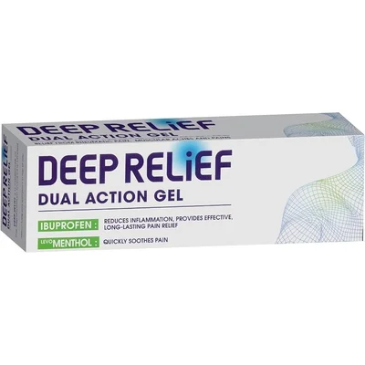 Mentholatum Deep Relief Dual Action Gel, Dual-Action Pain & Inflammation Relief with Cooling Sensation, Gel