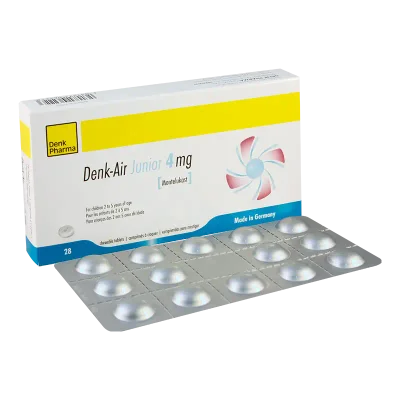 Denk Denk-air Junior, Asthma & Allergic Rhinitis Relief, Tablets, 4mg - 28 Tablets