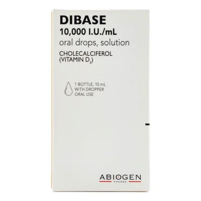 ديباس (Dibase) قطرات فيتامين د3، يدعم صحة العظام، قطرات فموية، 10,000 وحدة دولية/مل - 10 مل