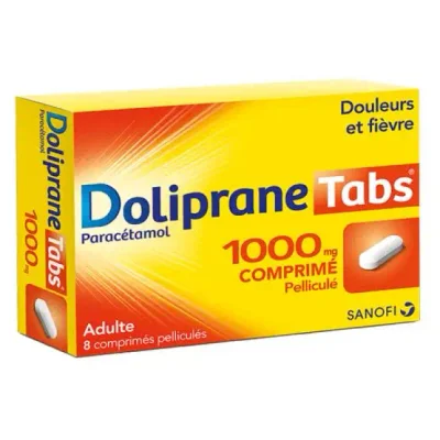 Doliprane Paracetamol for Pain & Fever Relief, Tablets, 1000mg