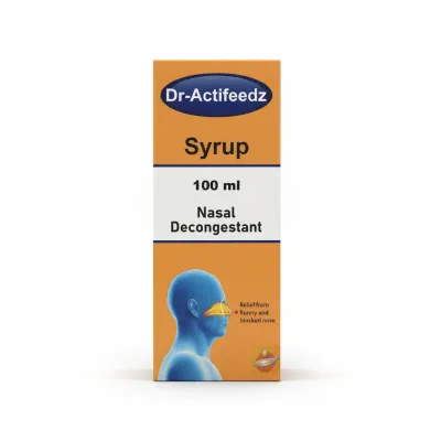 Dijla Dr-Actifeedz Syrup, Decongestant & Antihistamine for Cold & Allergy Relief - 100ml