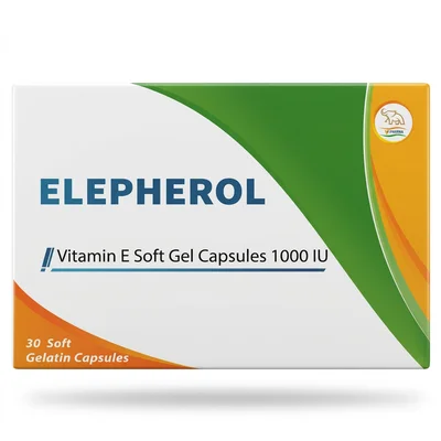 إليفارما (Elepharma) إليفيرول فيتامين هـ، دعم مضاد للأكسدة لصحة المناعة والبشرة، كبسولات هلامية، 1000 وحدة دولية - 30 كبسولة هلامية