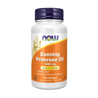 NOW Evening Primrose Oil, Supports Skin Integrity & Hormonal Balance, Tablets, 500mg - 100 Count