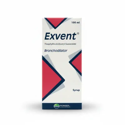Pioneer Exvent Syrup, Bronchodilator & Expectorant for Respiratory Relief - 100ml
