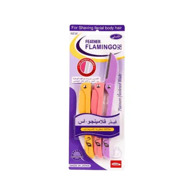 فلامينجو (Flamingo) شفرات حلاقة الوجه، لإزالة شعر الوجه وتقشير البشرة بلطف - عبوة واحدة