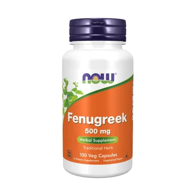NOW Fenugreek Digestive Health & Lactation Support, Capsules, 500mg - 100 Count