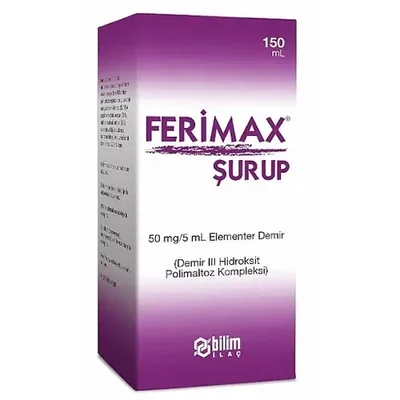 Bilim Ferimax Iron Supplement for Iron Deficiency Anemia, Syrup, 50mg/5ml - 150ml