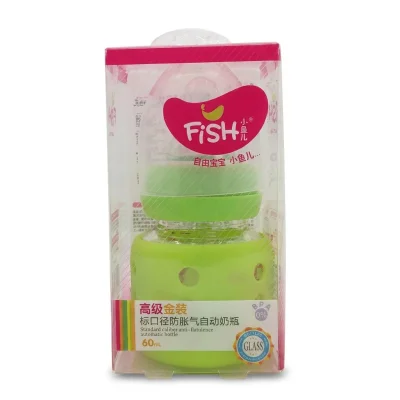 Fish Anti-Colic Feeding Glass Bottle, 60ml