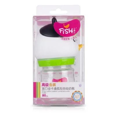 Fish Wide Caliber Curved Automatic Bottle - 80ml