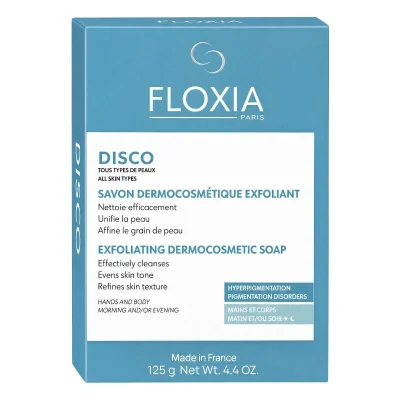 Floxia Disco Exfoliating Soap, Deep Cleansing & Skin Brightening, Bar - 125g