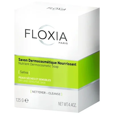 Floxia Sativa Nutrient Dermocosmetic Soap Bar, Gentle Cleansing & Moisturizing - 125g